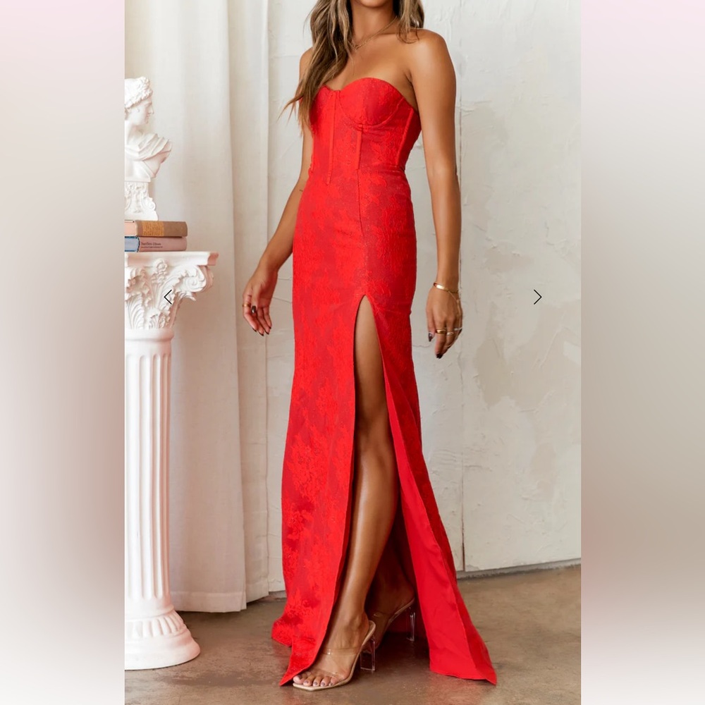 Hello Molly Red Backless Dress